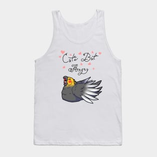 Cute But Angry (Grey and yellow tiel) Tank Top